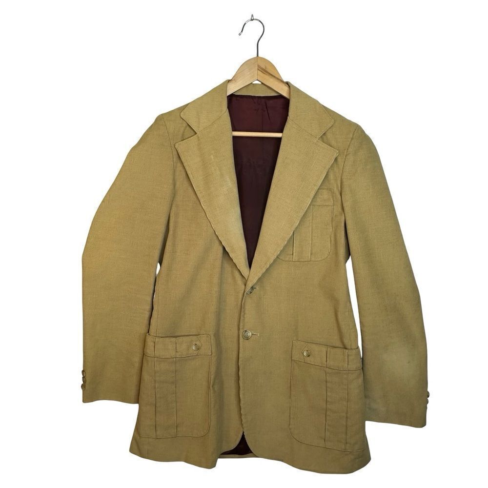 THE GREAT AMERICAN CLOTHING COMPANY Vintage Tan Corduroy Suit 42